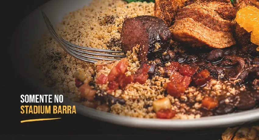Feijoada servida aos sábados no Stadium